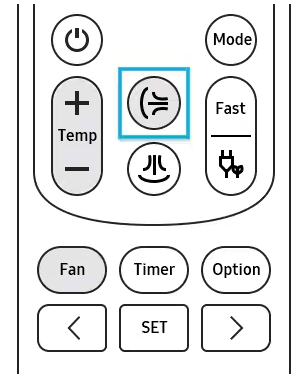 samsung ac remote control symbols meaning