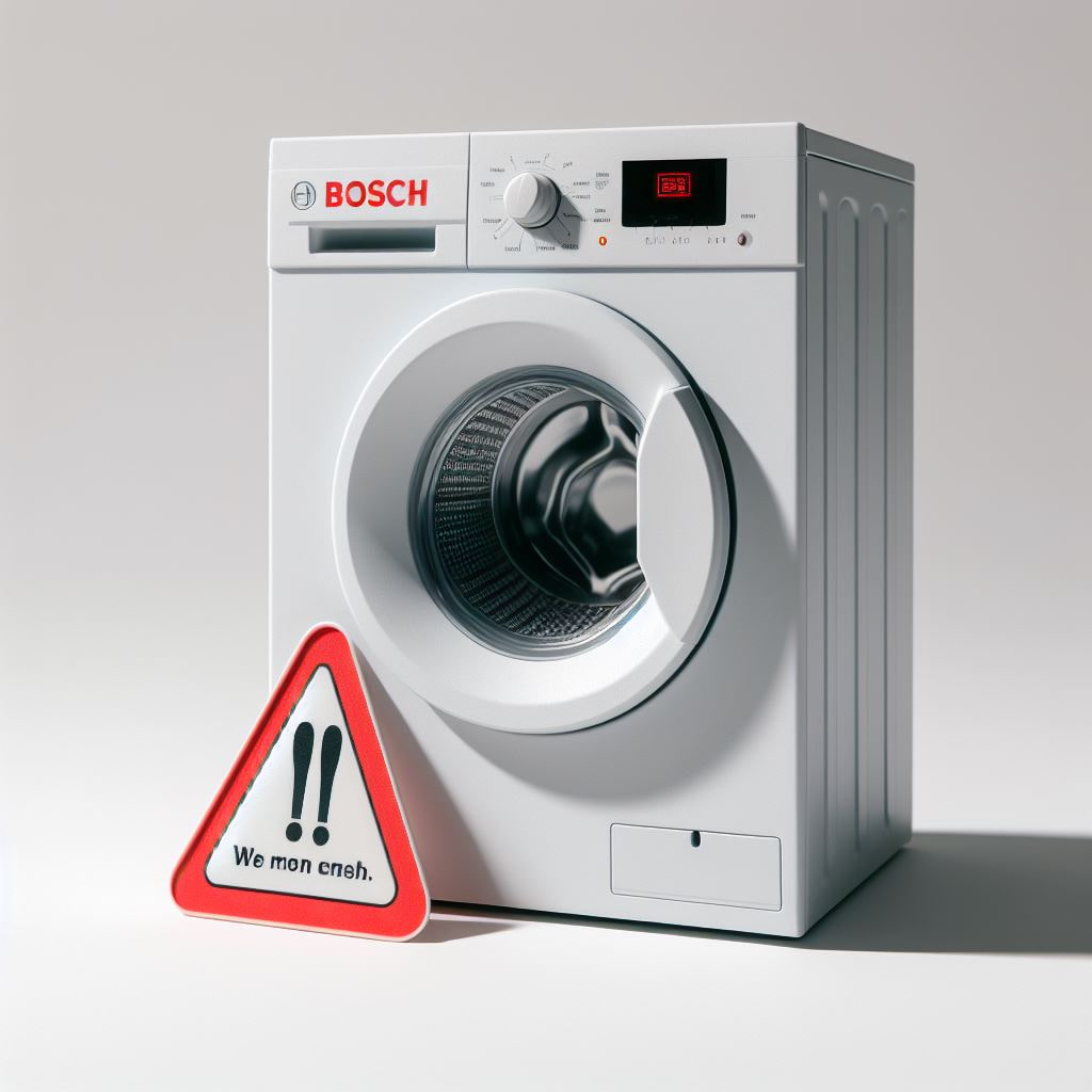 why does my bosch washing machine beep and not start