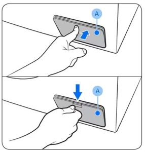 Samsung washing machine drain button