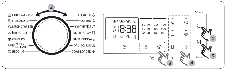 delicate mode in samsung washing machine