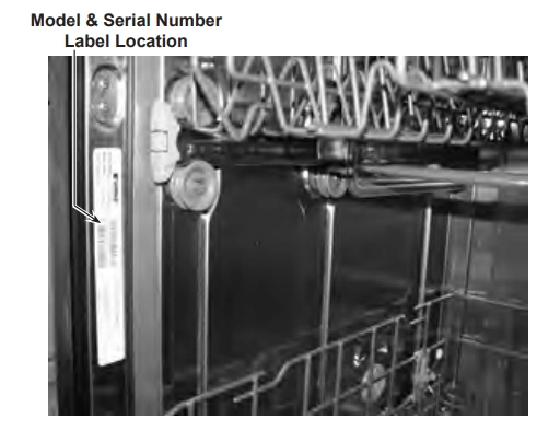 kenmore dishwasher model number
