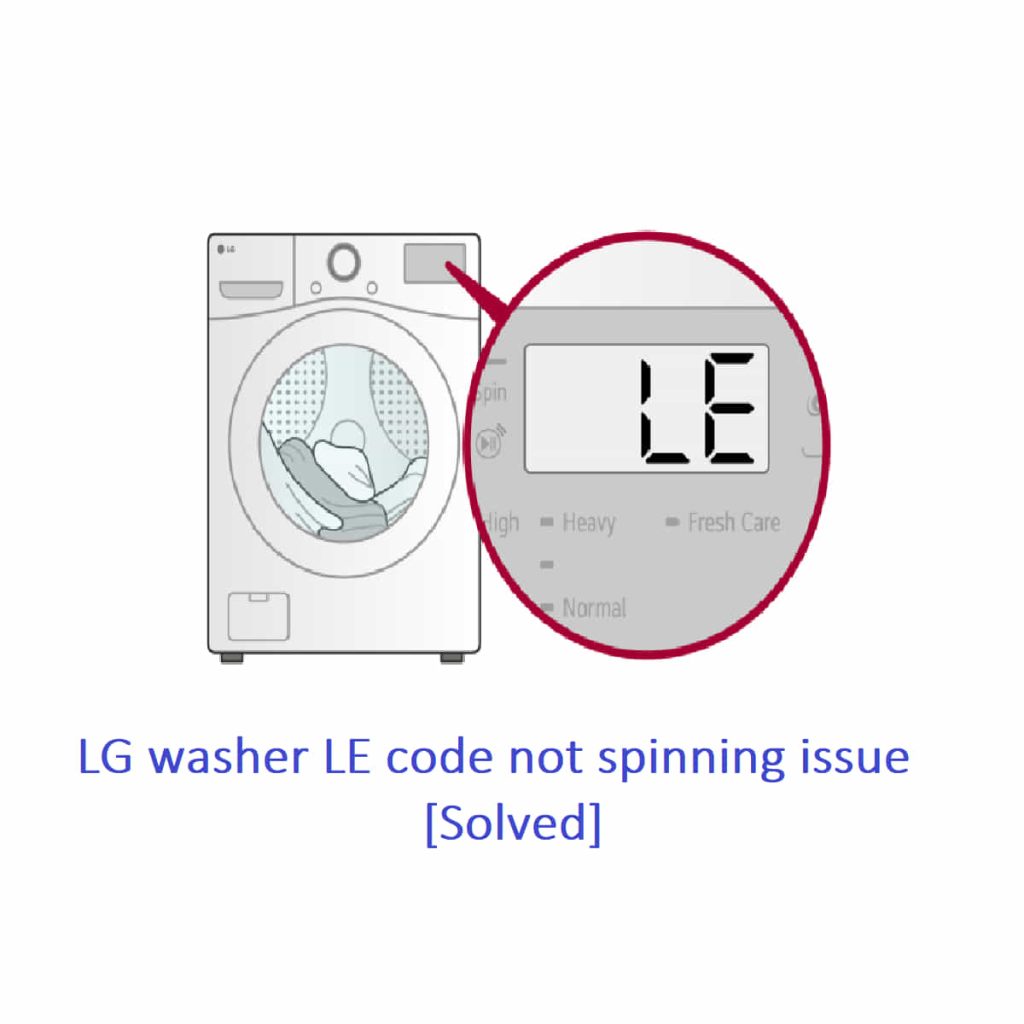 LG washer LE code not spinning issue. Help! AskRepairBuddy