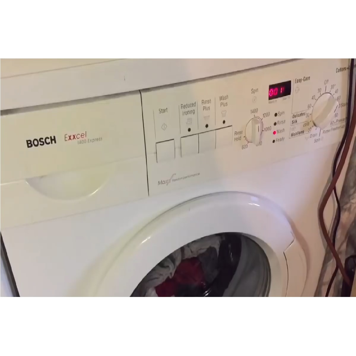 Bosch washing machine stuck on 1 minute