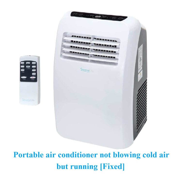 Portable air conditioner not blowing cold air but running. Help