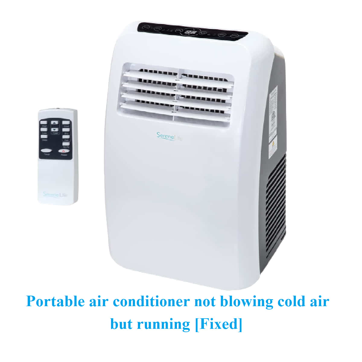 Portable air conditioner not blowing cold air but running