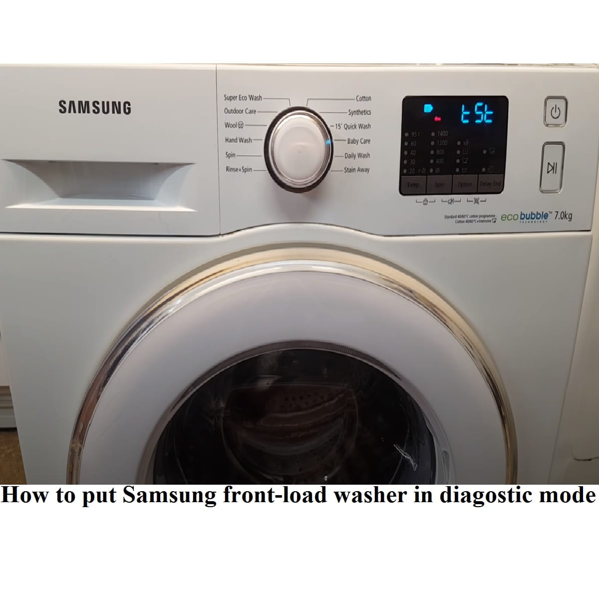 Samsung front load washer diagnostic mode