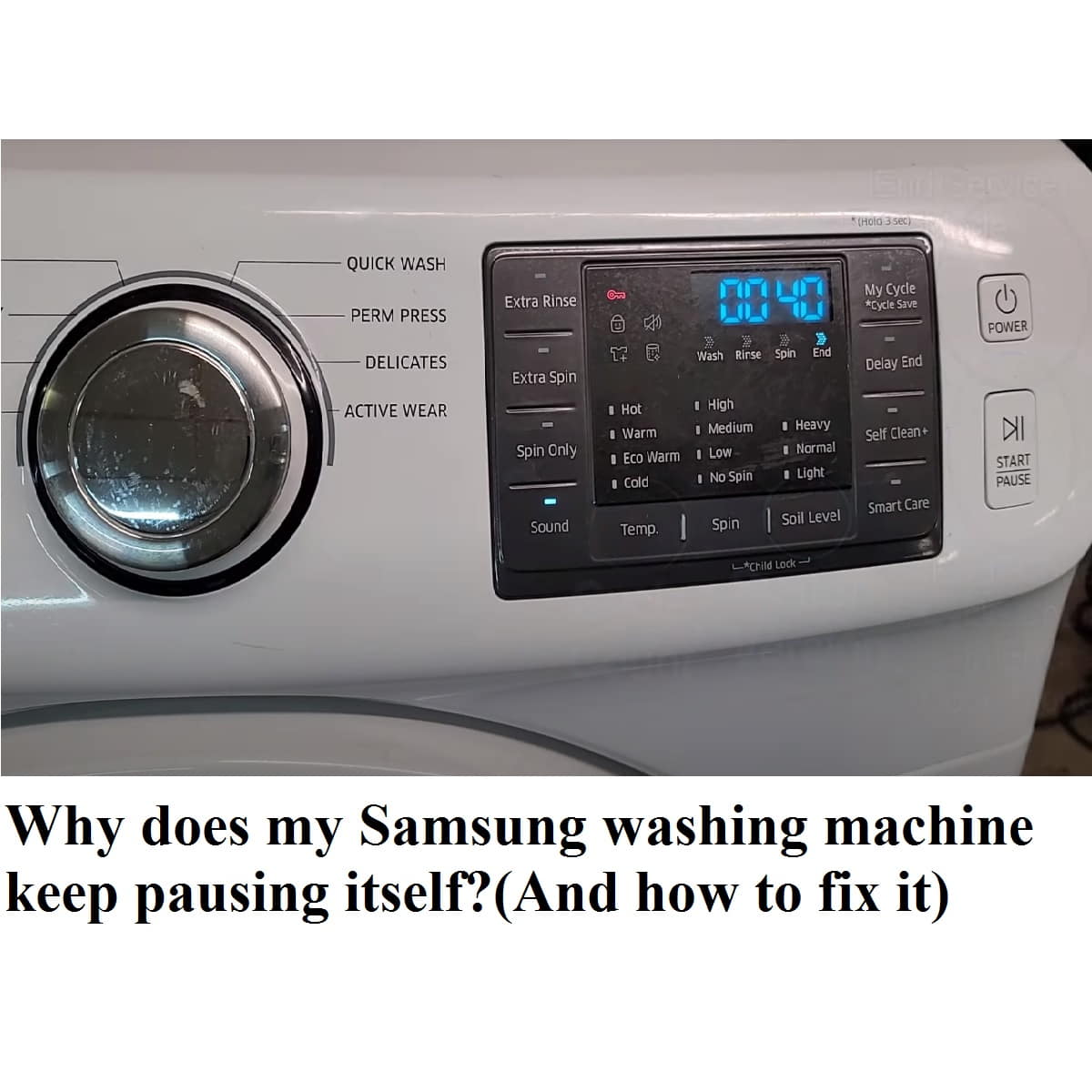 Why does my Samsung washing machine keep pausing itself