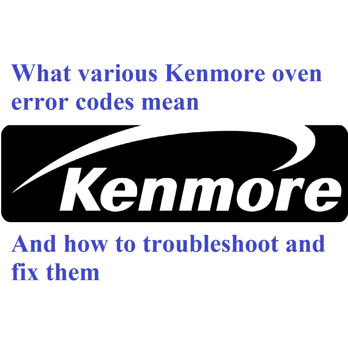Kenmore oven error codes