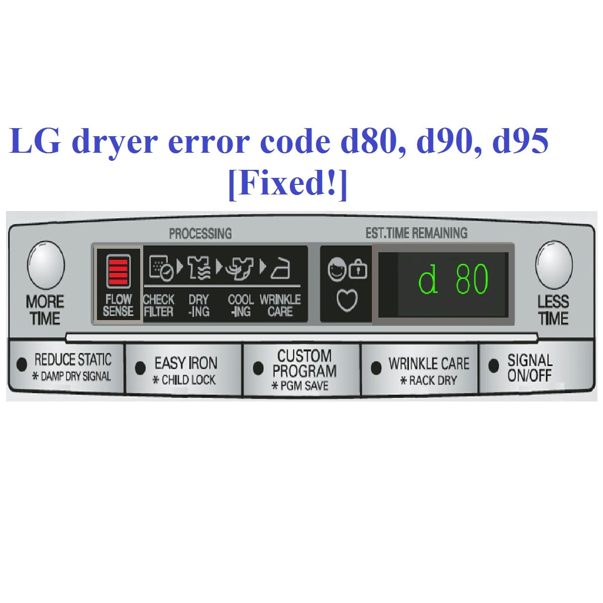 LG dryer flow sense D80