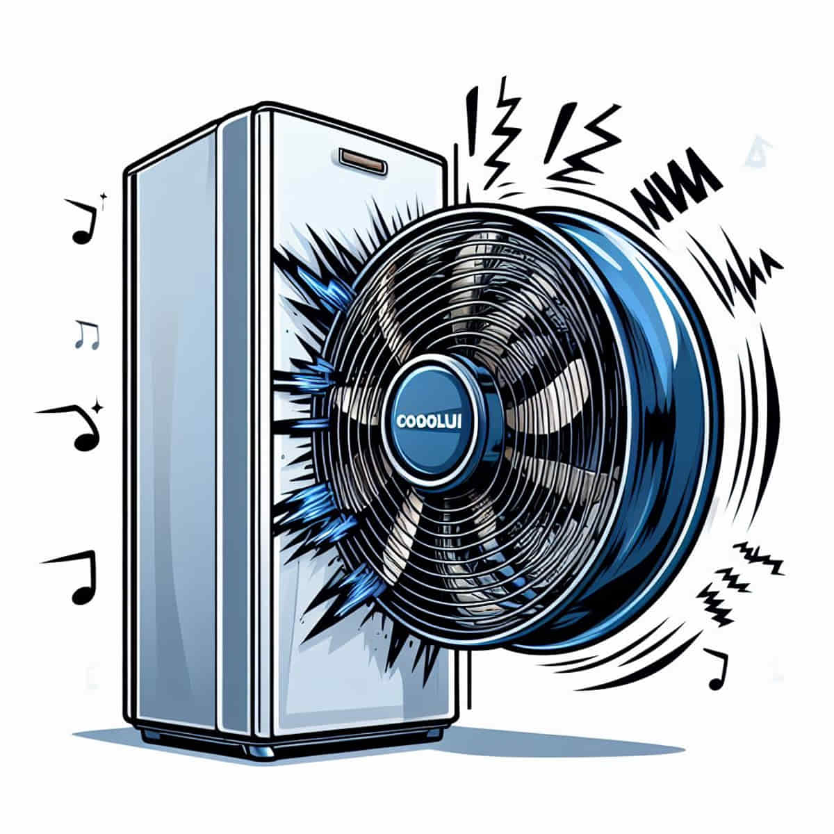 Why is my Cooluli Concord fridge fan too loud