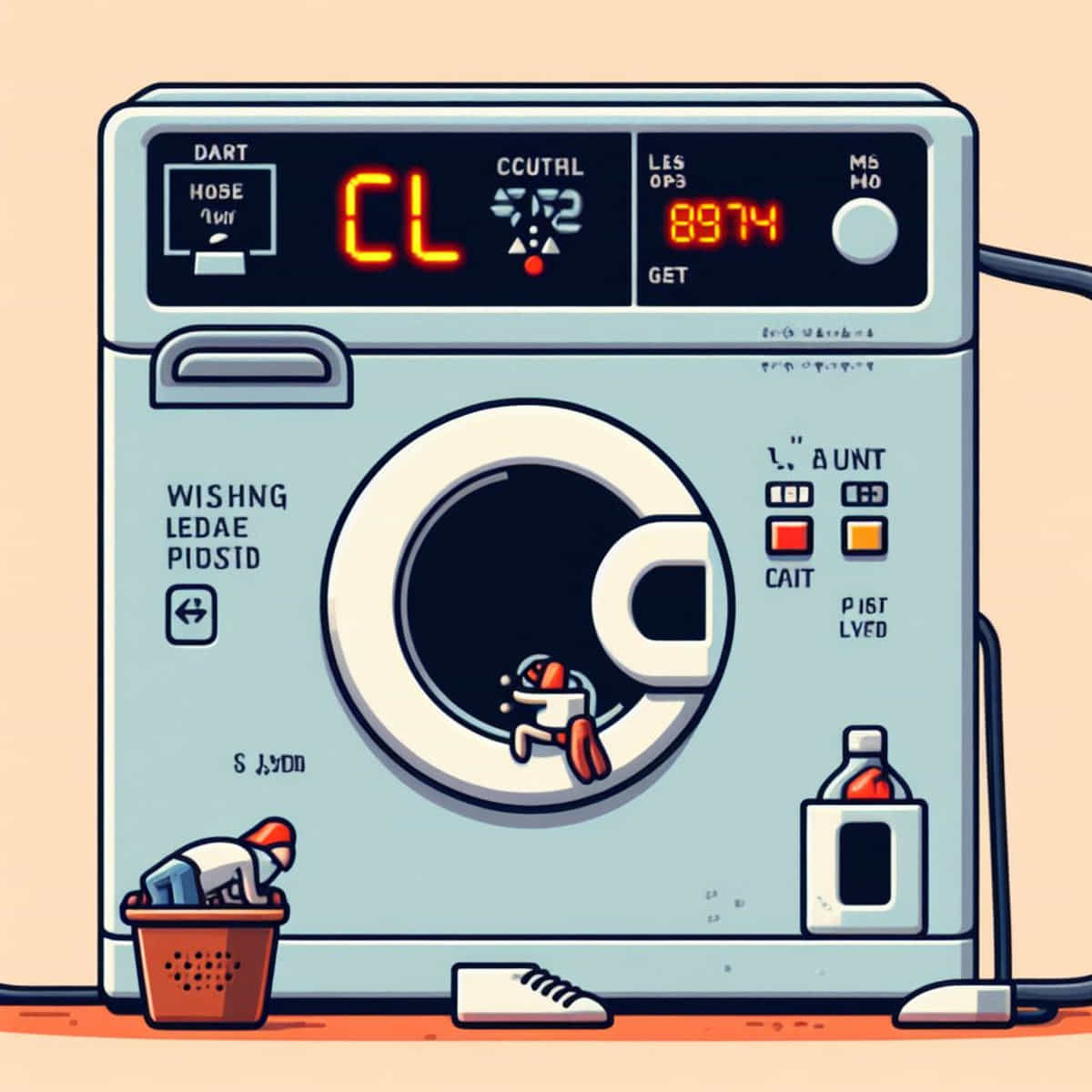 What does CL mean on washing machine